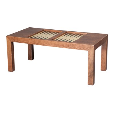 Lot 174 - Faux Snake Skin Covered Backgammon Table...