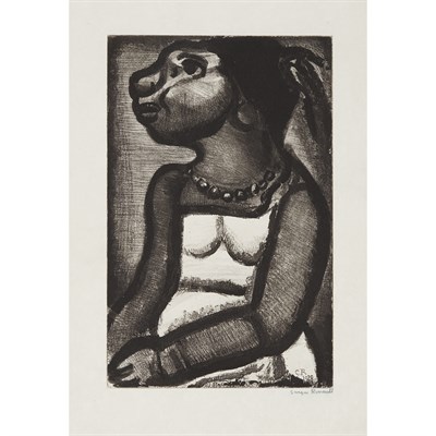 Lot 178 - Georges Rouault (1871-1958) HOMME AU CASQUE...