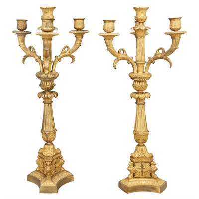 Lot 344 - Pair of George IV Gilt-Bronze Four-Light...