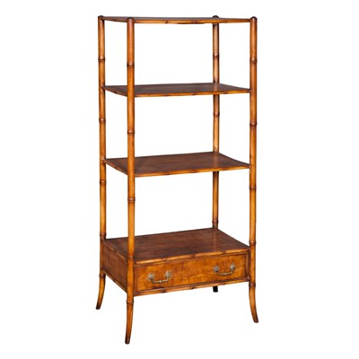 Lot 350 - Victorian Grain Painted and Bamboo Turned Four-...