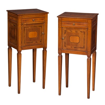 Lot 317 - Pair of Italian Neoclassical Style Walnut...
