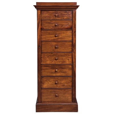 Lot 348 - Victorian Mahogany Wellington Tall Chest of...