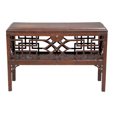 Lot 167 - George III Style Mahogany Fretwork Coffer with...