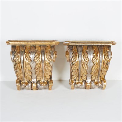 Lot 340 - Pair of Italian Style Gilt and Silvered...