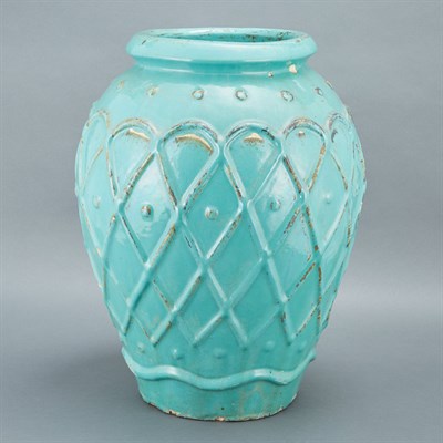Lot 526 - Galloway Turquoise Glazed Pottery Vase Height...