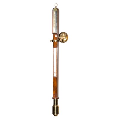 Lot 458 - English Ship's Stick Barometer Height 38 inches.