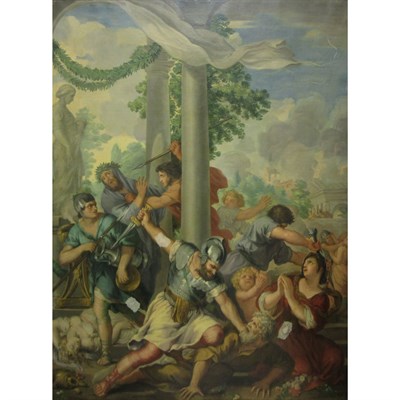 Lot 123 - Italian School 19th Century The Sack of a City...