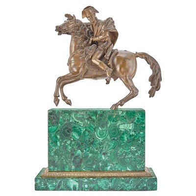 Lot 452 - Unsigned Bronze Equestrian Group of Napoleon...