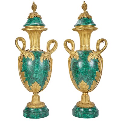 Lot 530 - Pair of Louis XVI Style Gilt-Bronze and...