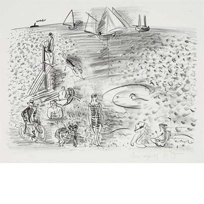 Lot 57 - Raoul Dufy (1877-1953) SUR LA PLAGE Lithograph,...