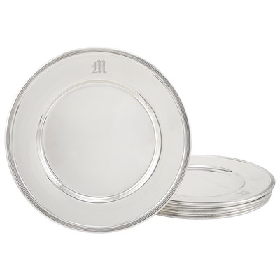 Lot 331 - Set of Seven American Sterling Silver Chargers...