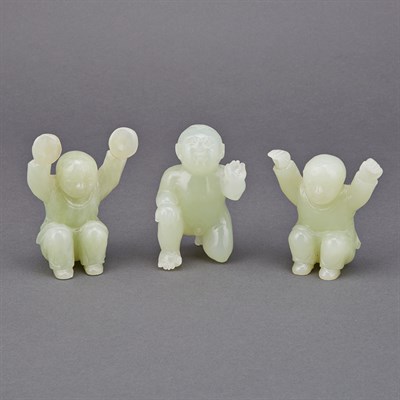 Lot 333 - Group of Three Chinese Hardstone Figures of...