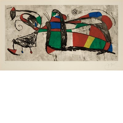 Lot 121 - Joan Miró TRES JOANS (D. 1034) Color etching...