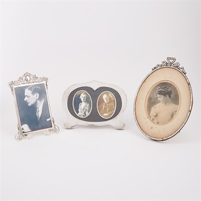 Lot 198 - Two English Silver Picture Frames Comprising...
