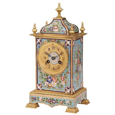 Lot 129 - French Gilt-Bronze and Champleve Enameled...