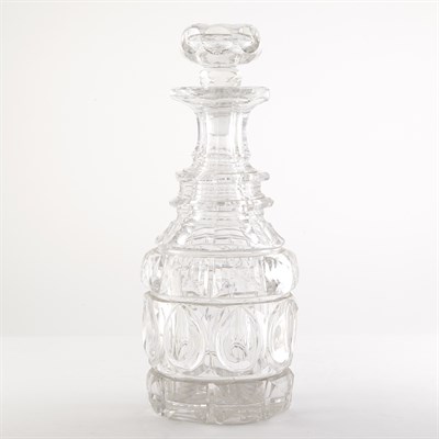 Lot 136 - Cut Glass Decanter In colorless glass deeply...