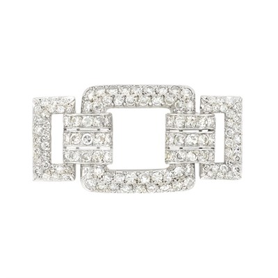 Lot 618 - Platinum and Diamond Brooch