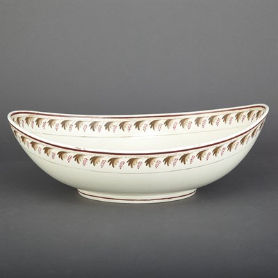 Lot 227 - Pair of English Porcelain Two-Handled Dishes...