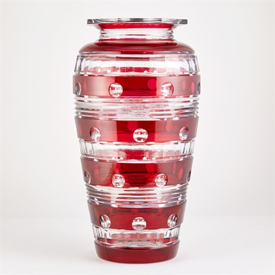 Lot 442 - Val St. Lambert Art Deco Ruby Overlay Glass...