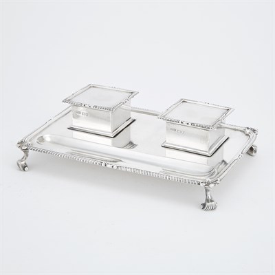 Lot 203 - George V Silver Inkstand Crichton, London,...