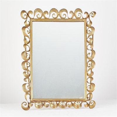 Lot 141 - Brass Dressing Table Mirror In the Art Nouveau...