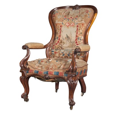 Lot 127 - Victorian Needlework Upholstered Rosewood...