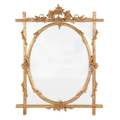 Lot 417 - Victorian Style Carved and Giltwood Mirror Of...