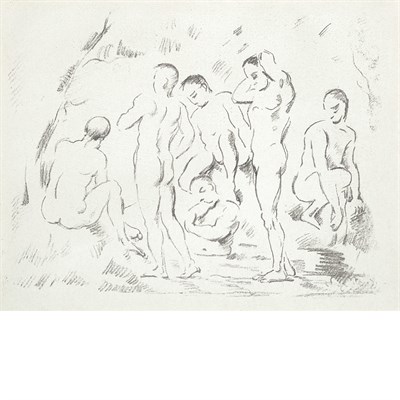 Lot 28 - Paul Cezanne LES BAIGNEURS (PETITE PLANCHE) (C....
