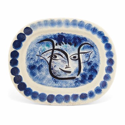 Lot 147 - Pablo Picasso VISAGE NOIR PUTOISE (SPECKLED...