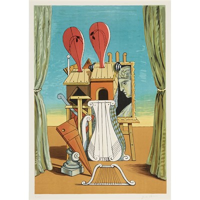 Lot 43 - Giorgio de Chirico LA MUSE DELLA MUSICA Color...