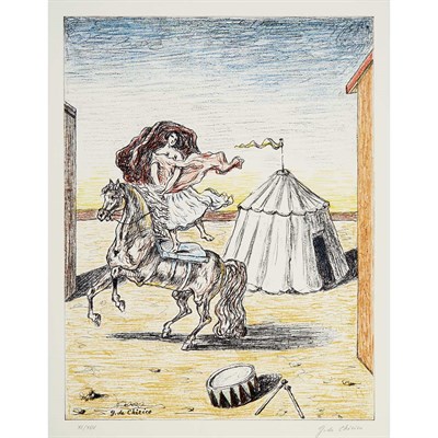 Lot 41 - Giorgio de Chirico CAVALLERIZZA Color...