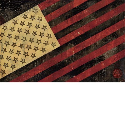 Lot 82 - Shepard Fairey American, b. 1970 Flag, 2010...