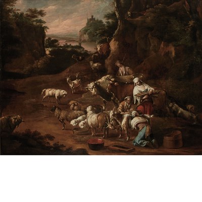 Lot 31 - Attributed to Philipp Peter Roos Shepherds in...