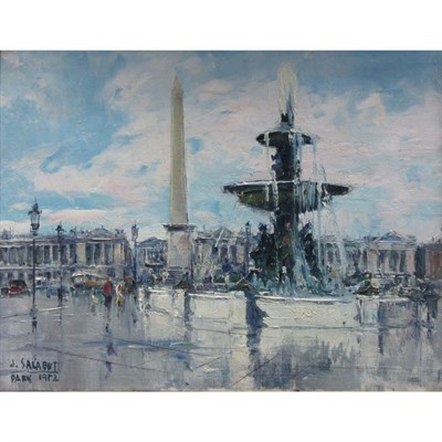 Lot 63 - Jean Salabet French, 20th Century La Place de...