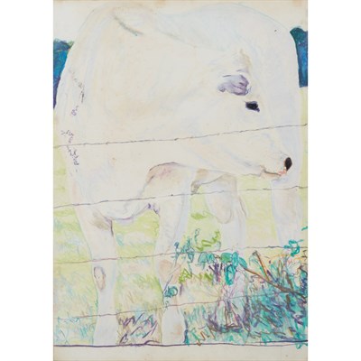 Lot 76 - Bill Sullivan American, 1942-2010 Cow Behind a...