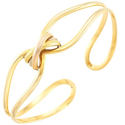 Lot 1016 - Tricolor Gold Bangle Bracelet, Cartier
