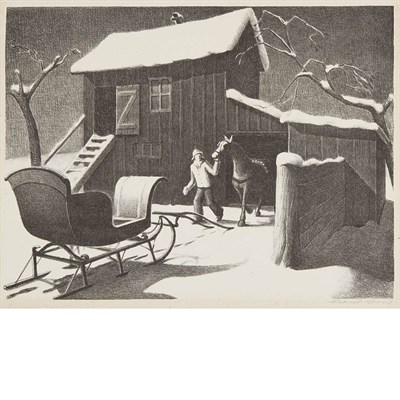 Lot 204 - Grant Wood (1891-1942) DECEMBER AFTERNOON...