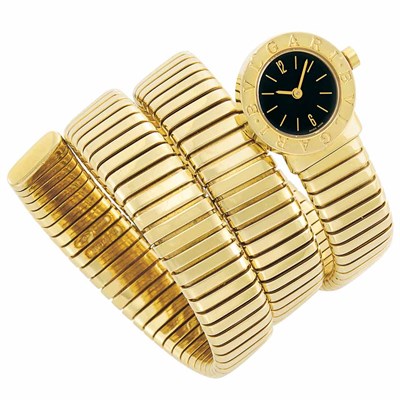 Lot 329 - Gold 'Serpenti' Wristwatch, Bulgari