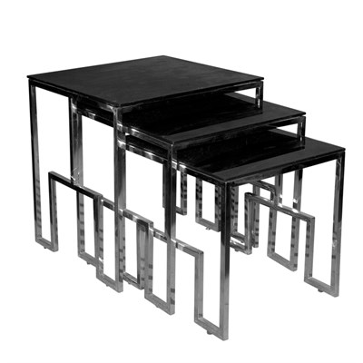 Lot 85 - 20th Century Design Nest of Three Chrome...