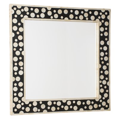 Lot 149 - Bone Inlaid Ebonized Mirror 35 1/2 Inches square.