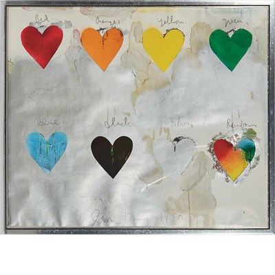 Lot 192 - Jim Dine EIGHT HEARTS Color screenprint, 1970,...