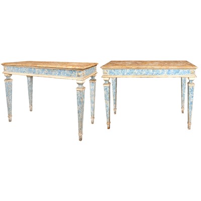 Lot 252 - Pair of Italian Neoclassical Style Faux Marble...