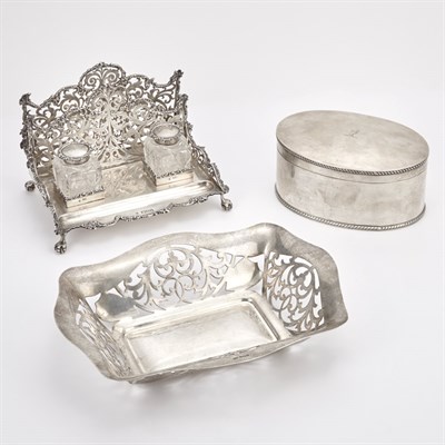 Lot 406 - Group of Three English Silver Table Articles;...