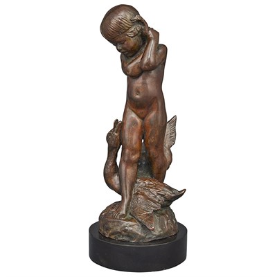 Lot 81 - Edward Berge American, 1876-1924 Goose Girl,...