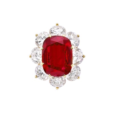 Lot 491 - Gold, Ruby and Diamond Ring, Tiffany & Co.