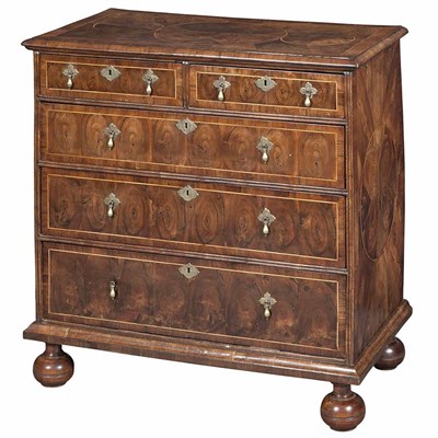 Lot 102 - William III Oyster Veneered Chest of Drawers...