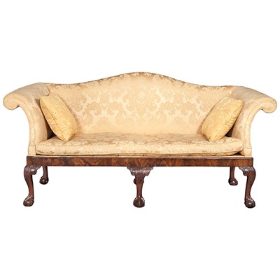 Lot 105 - George II Mahogany Camel Back Sofa Possibly...