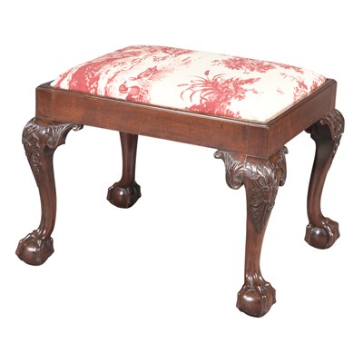 Lot 104 - George II Style Mahogany Stool The rectangular...