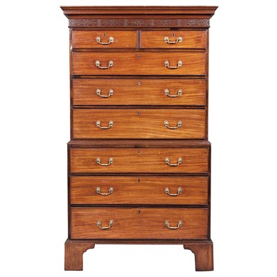 Lot 109 - George III Mahogany Chest on Chest Circa 1760...