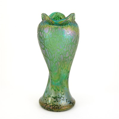 Lot 436 - Bohemian Crackle Glass Vase Early 20th century...